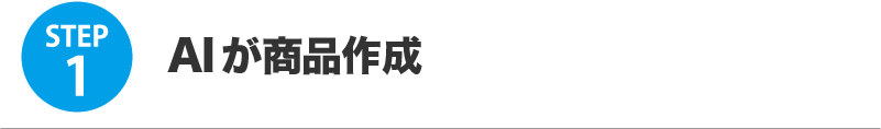 STEP1:AIが商品作成